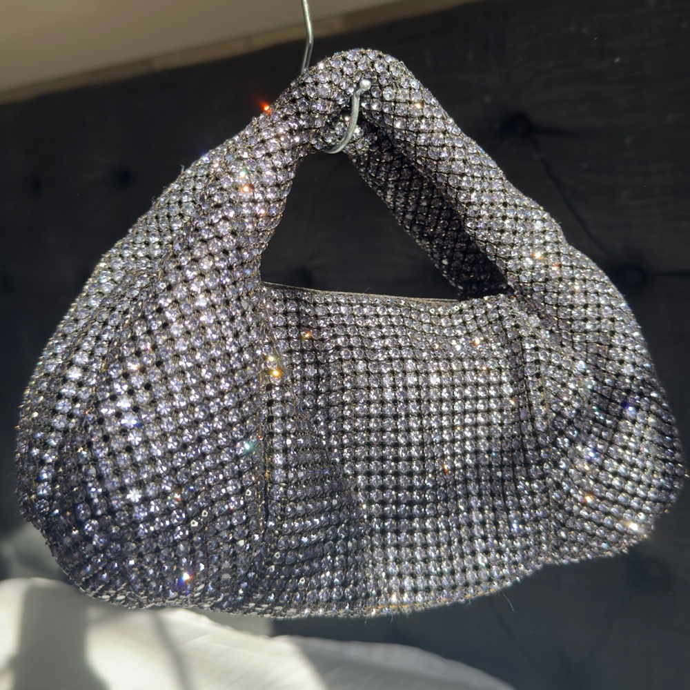 STUART WEITZMAN The Moda Mini Shine Crystal Top-Handle Bag